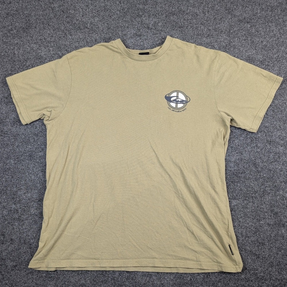 Quiksilver Protect Our‎ Playground Graphic T-Shirt Mens XXL Olive Green Tan Surf